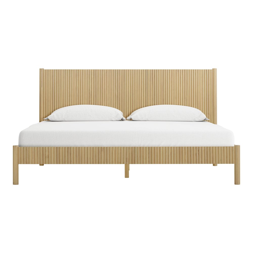 Tyla Natural Wood King Bed. Picture 2