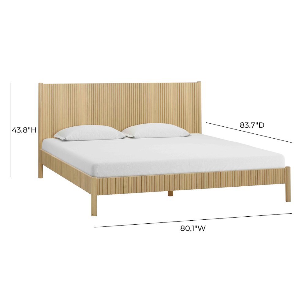 Tyla Natural Wood King Bed. Picture 7