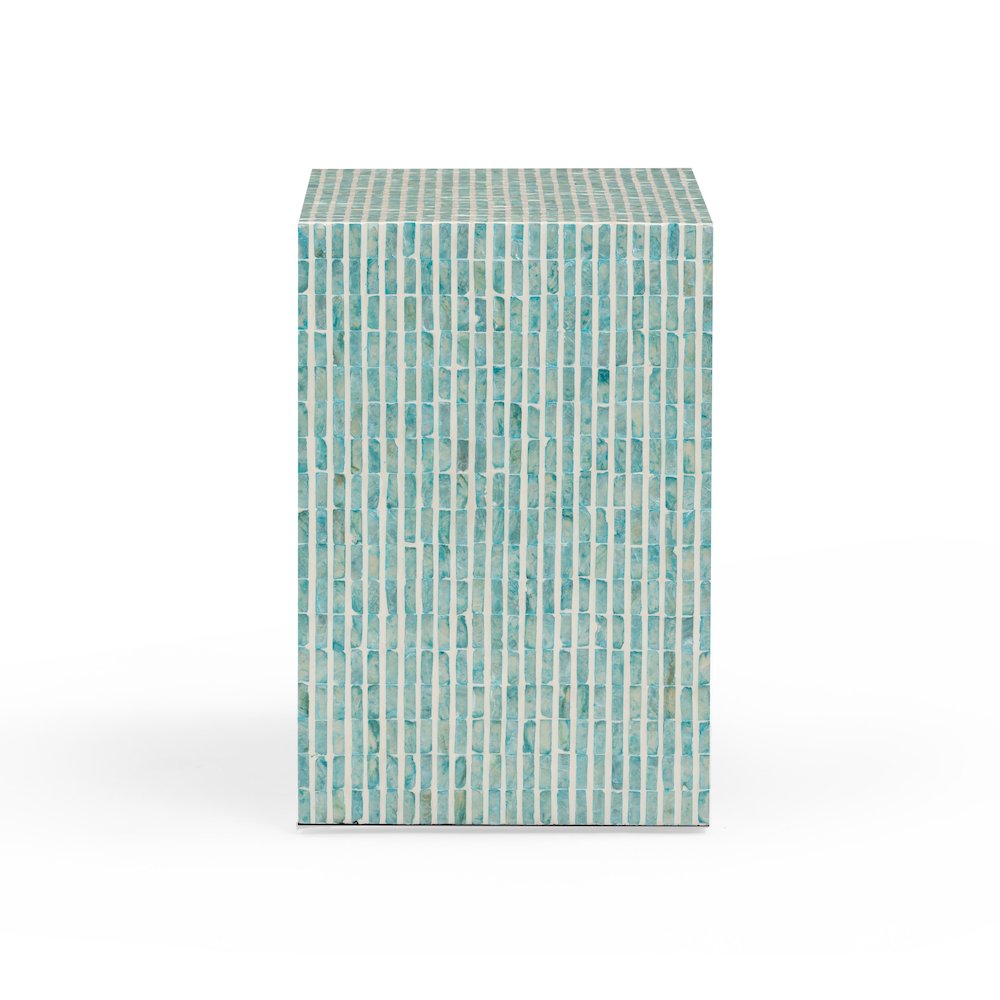 Derry Blue Capiz Shell Nightstand. Picture 4