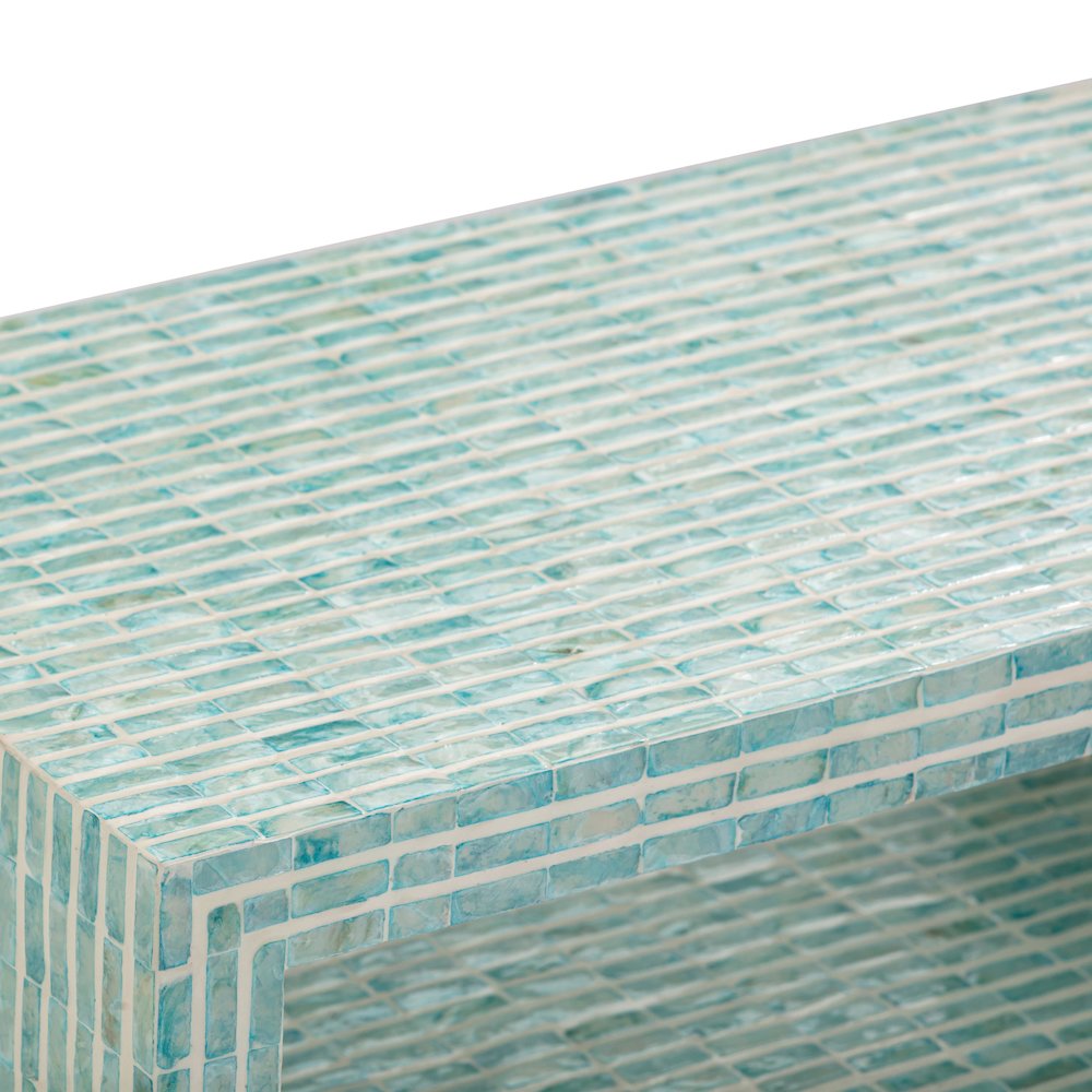 Derry Blue Capiz Shell Nightstand. Picture 6
