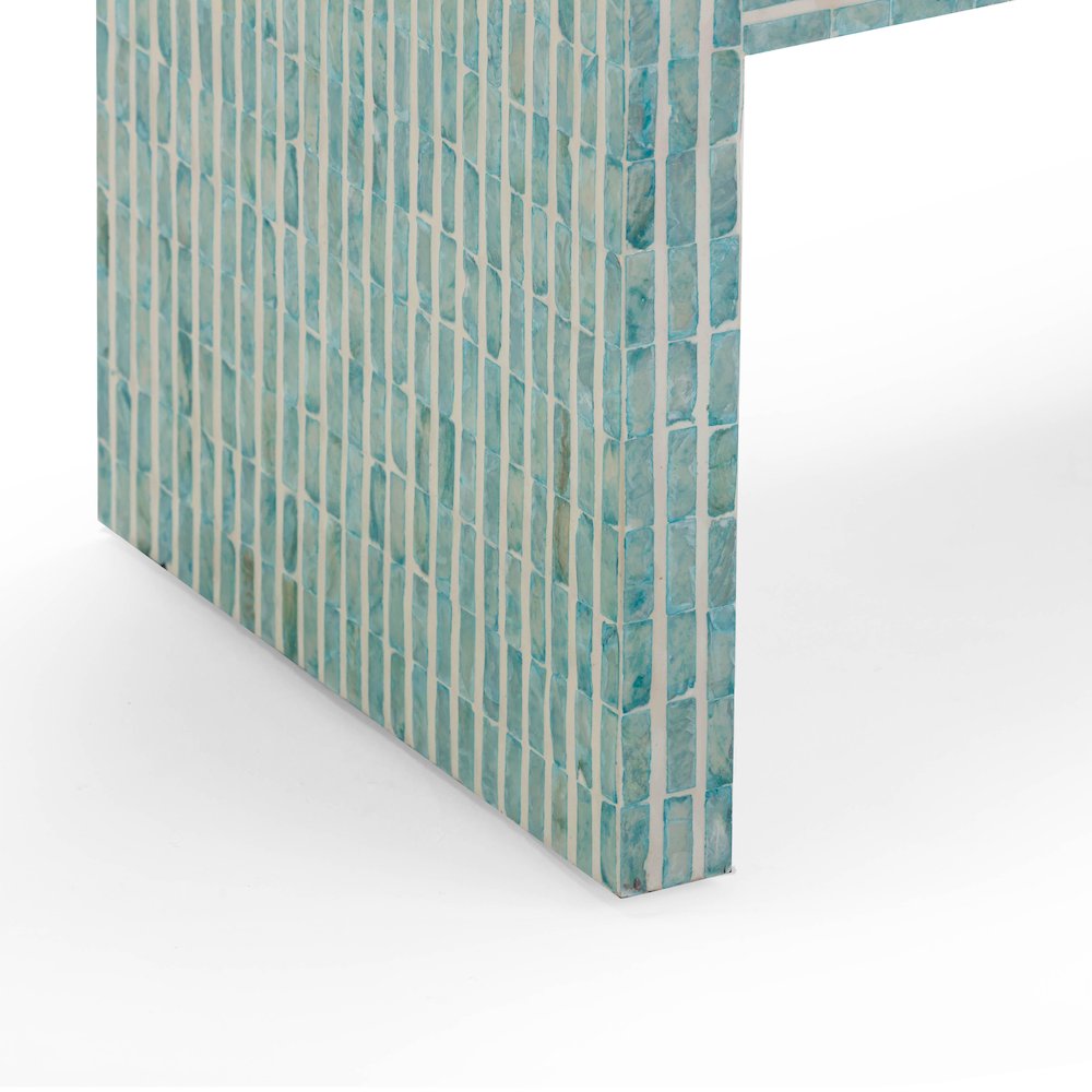 Derry Blue Capiz Shell Nightstand. Picture 7
