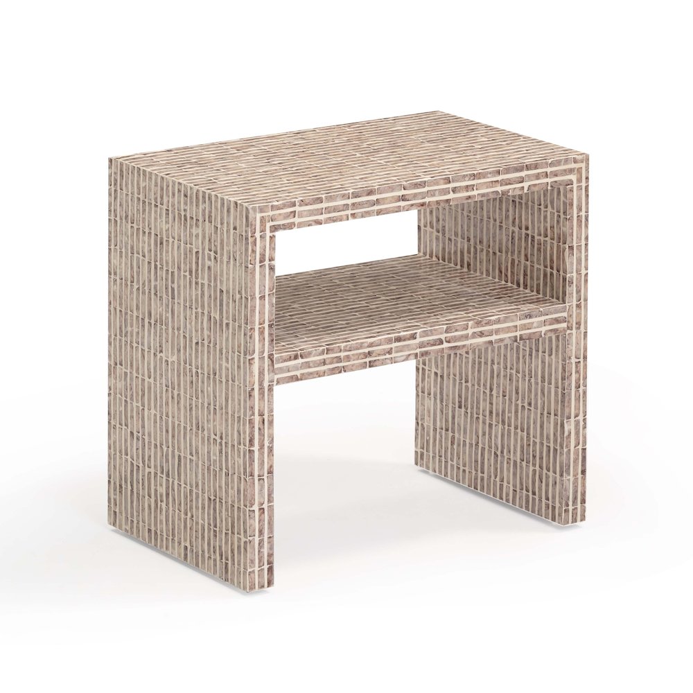 Derry Lavender Capiz Shell Nightstand. Picture 1