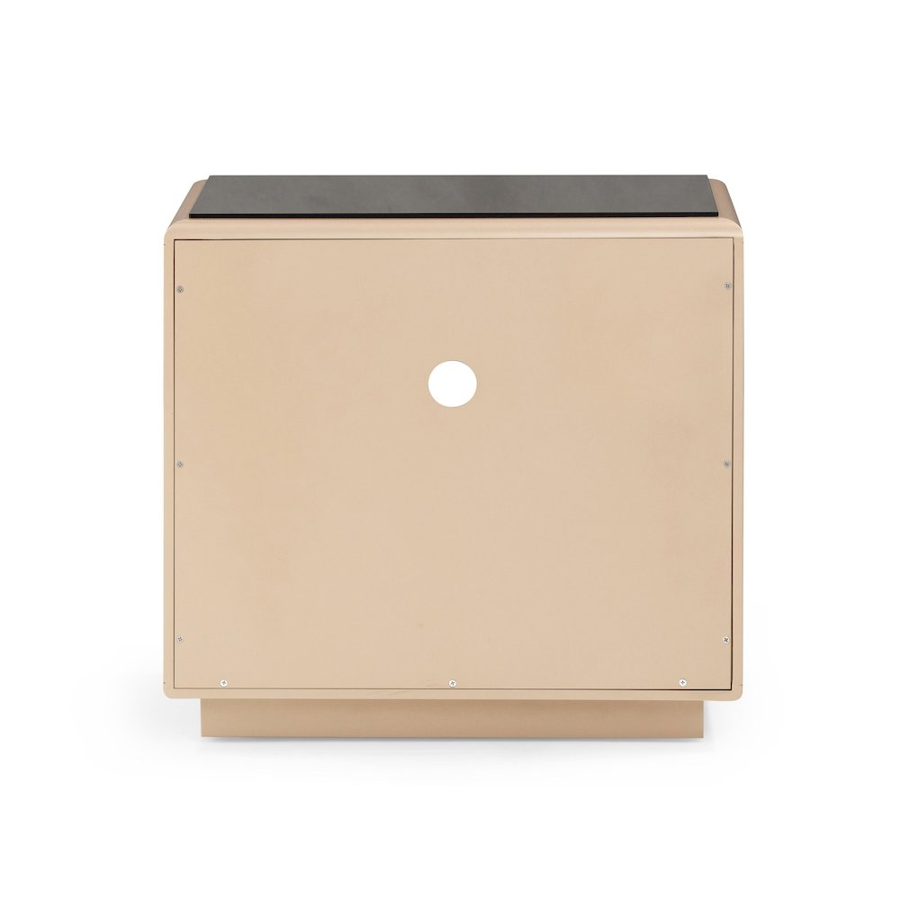 Martha Taupe Mirrored Nightstand. Picture 5