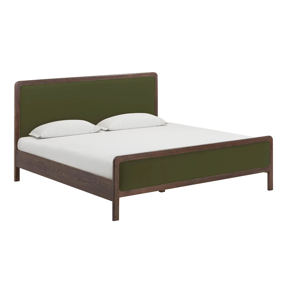 Hella Forest Green Velvet King Bed. Picture 3