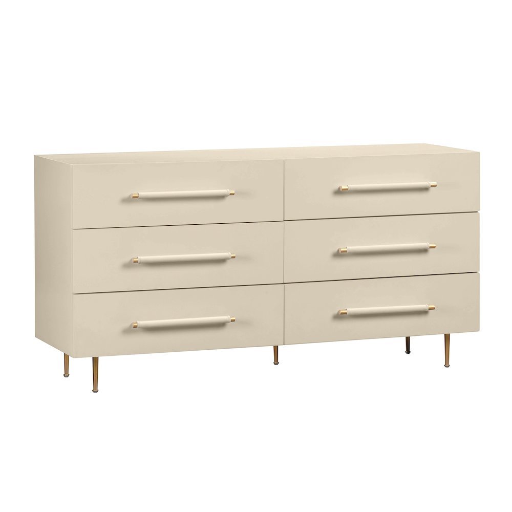 Trident Taupe 6 Drawer Dresser. Picture 1