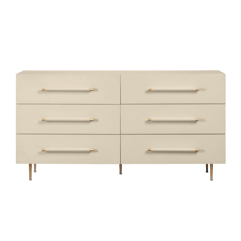 Trident Taupe 6 Drawer Dresser. Picture 3