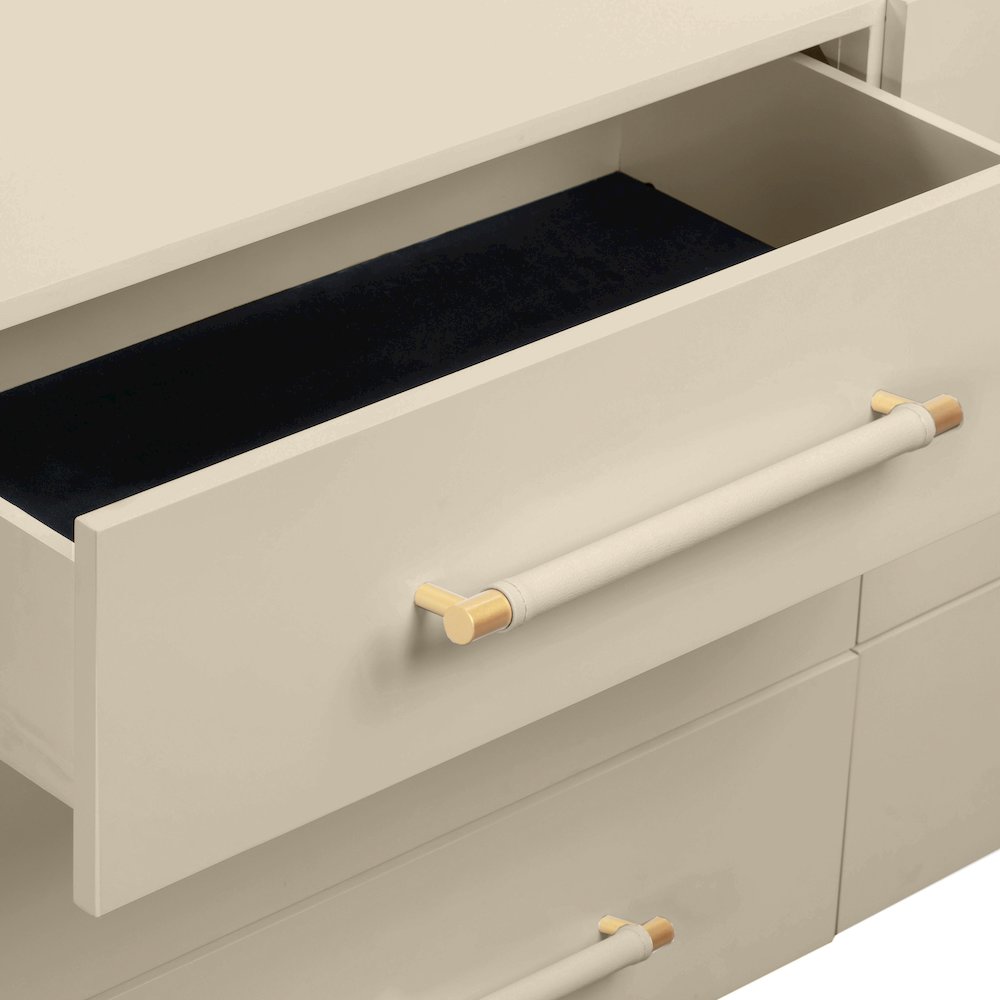 Trident Taupe 6 Drawer Dresser. Picture 7
