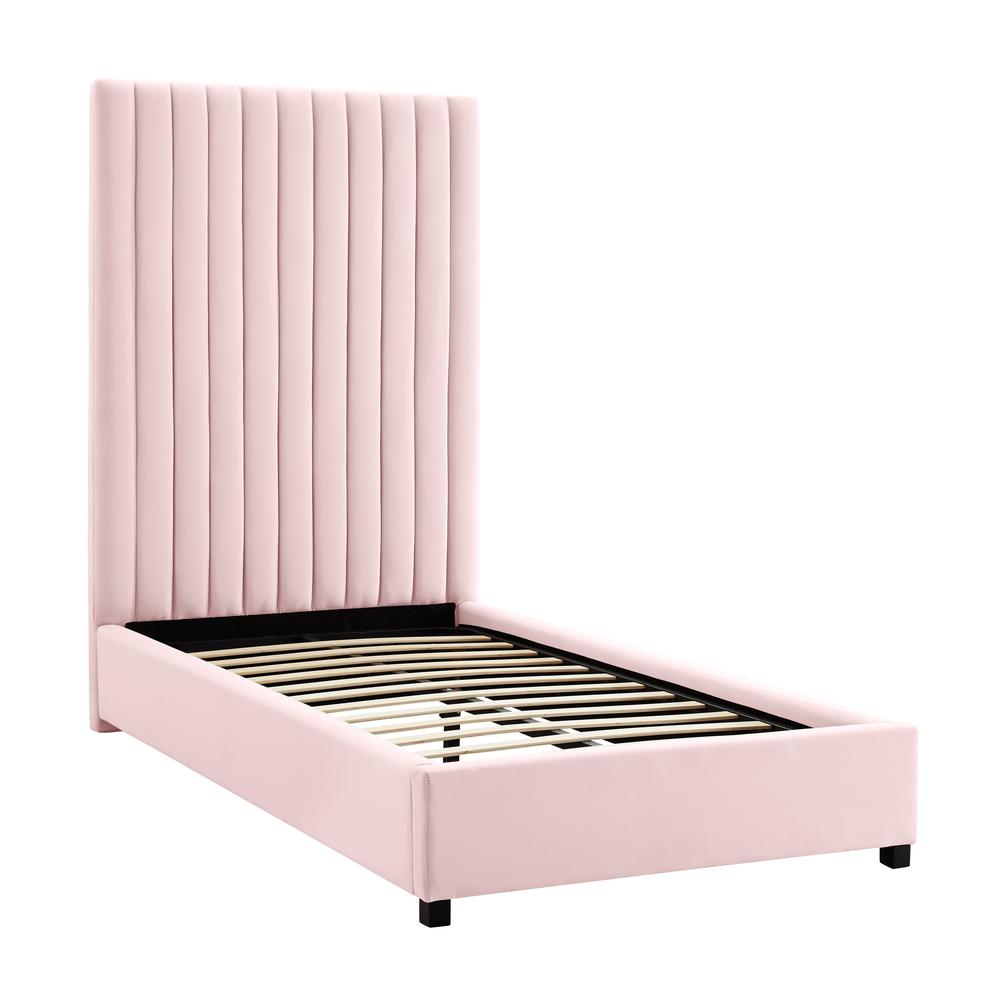 Arabelle Blush Velvet Bed in Twin. Picture 5