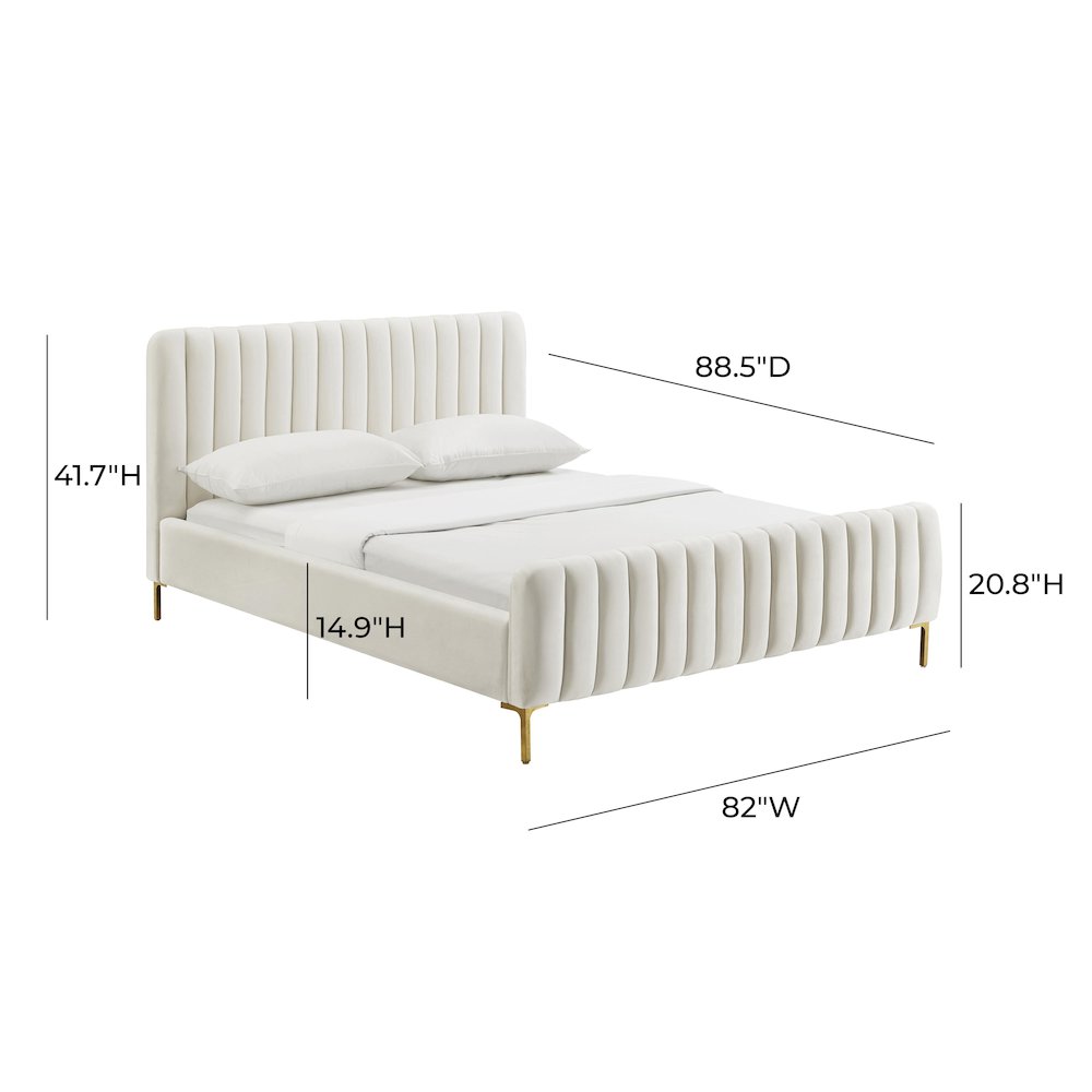 Angela Cream Bed in UK Super King. Picture 6