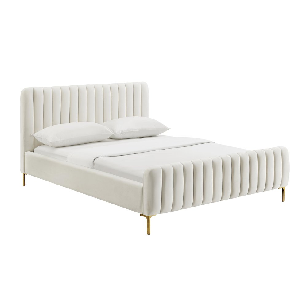 Angela Cream Bed in UK King. Picture 1