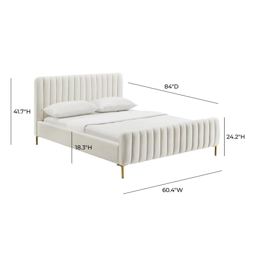 Angela Cream Bed in Full. Picture 5