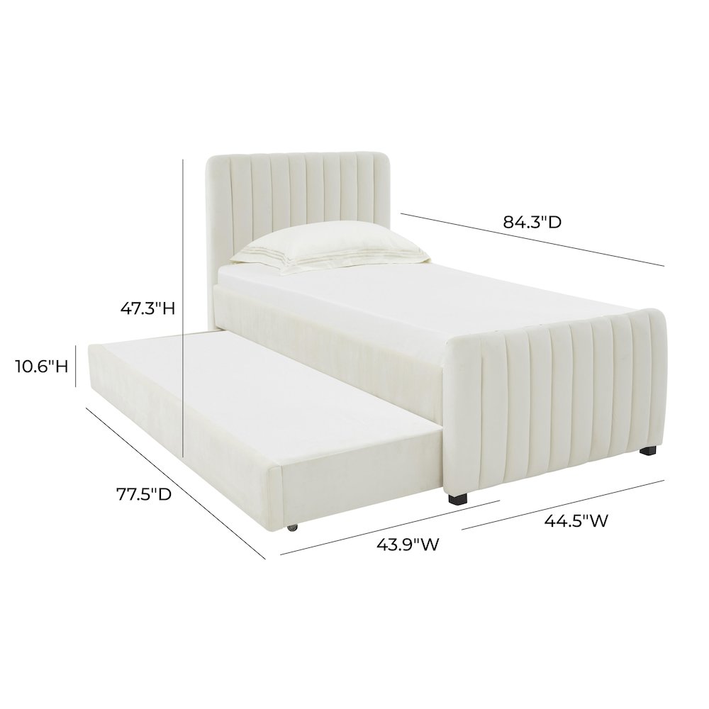 Angela Cream Trundle in Twin. Picture 8