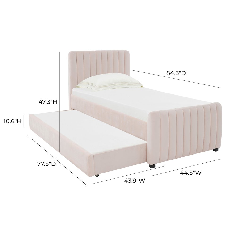 Angela Blush Trundle in Twin. Picture 8