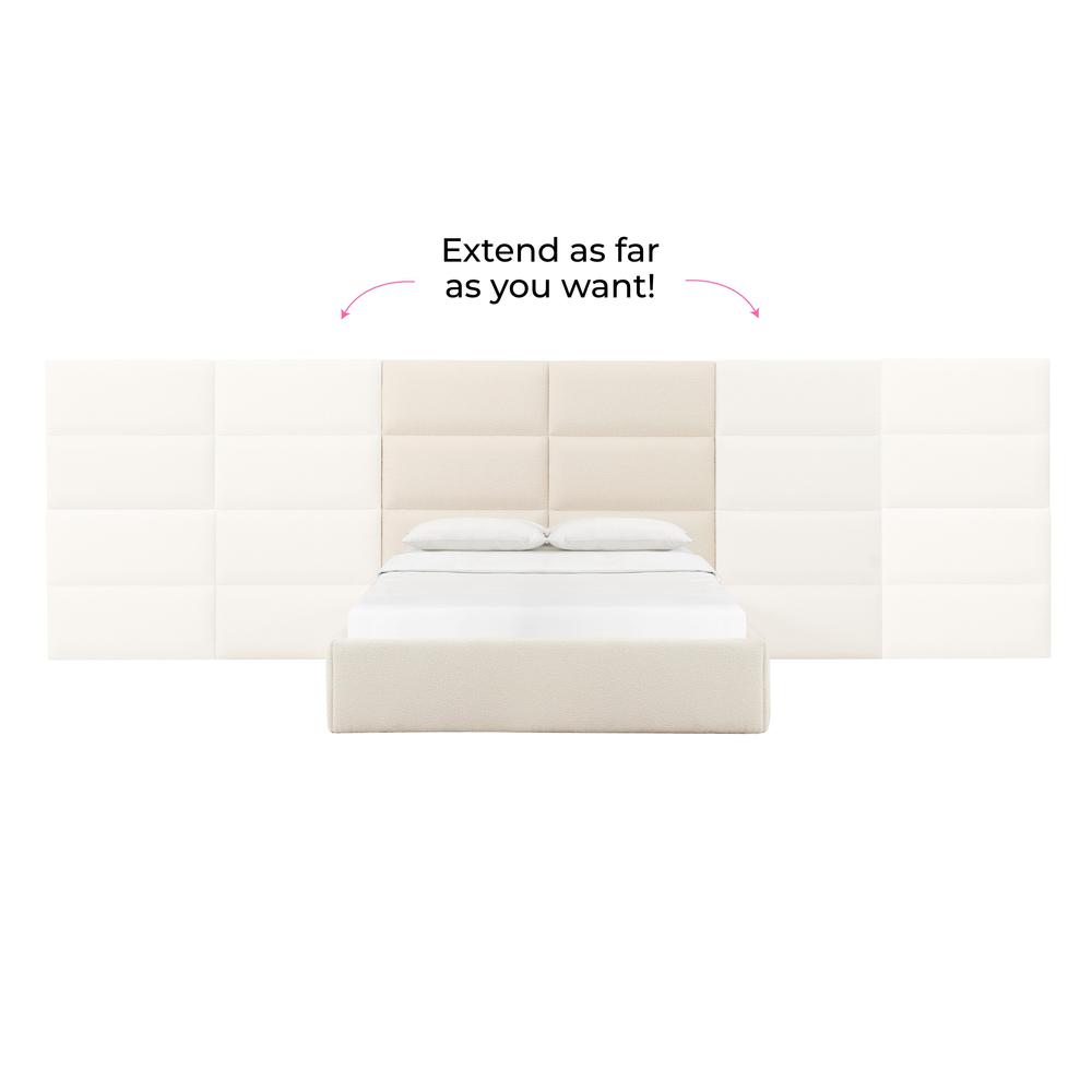 Eliana Cream Boucle Queen Wings (Set of 2). Picture 5
