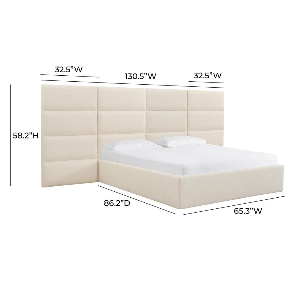 Eliana Cream Boucle Queen Wings (Set of 2). Picture 7