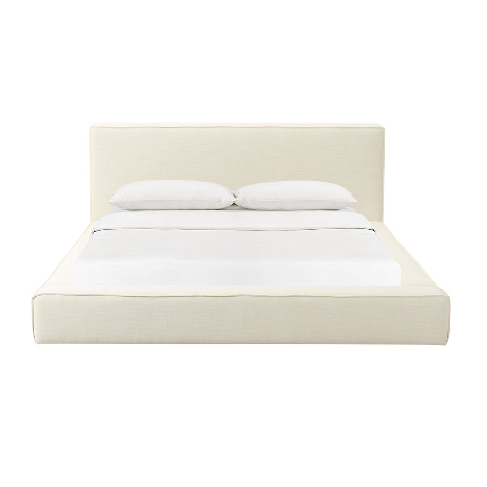 Olafur Cream Linen UK Super King Bed. Picture 3