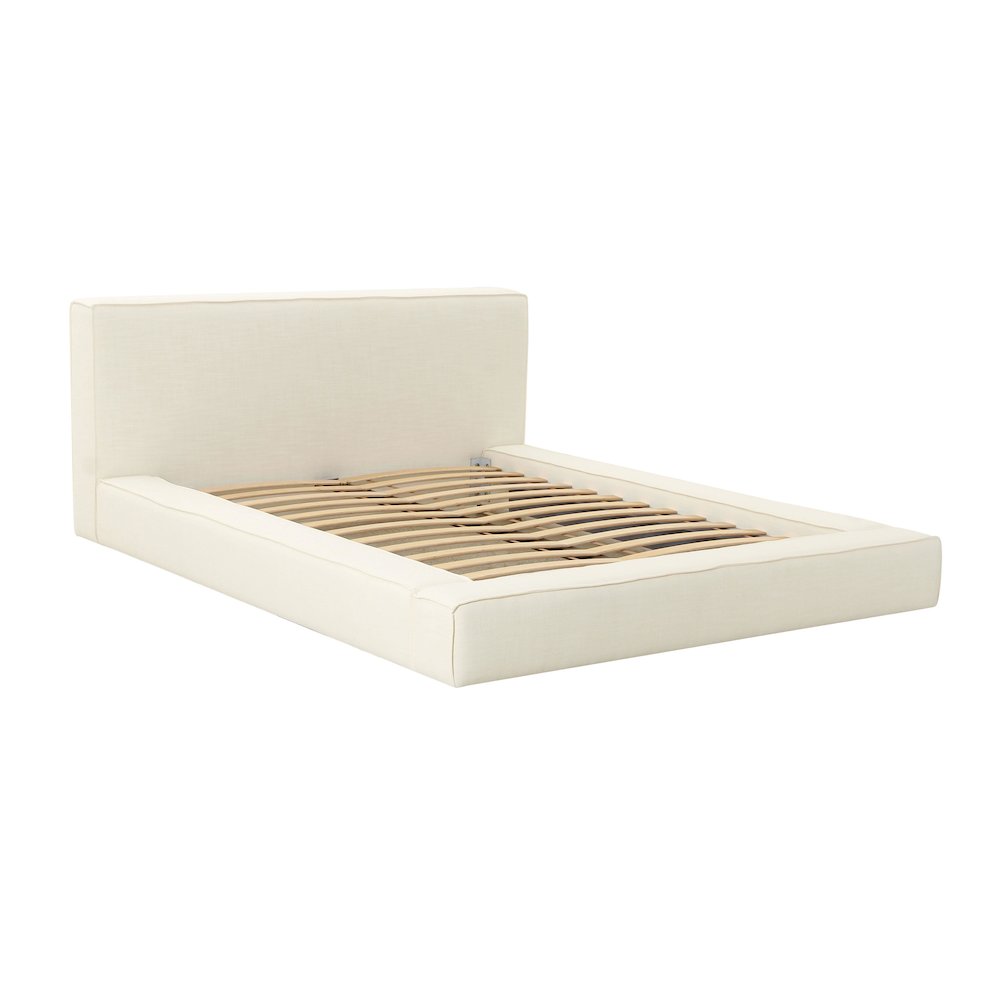 Olafur Cream Linen UK Super King Bed. Picture 5