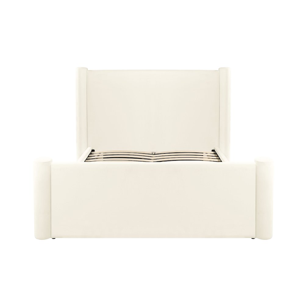 Athara Cream Velvet UK King Bed. Picture 6