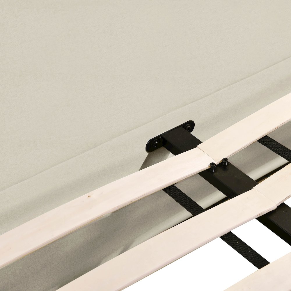 Ophelia Cream Faux Wool UK King Bed. Picture 5