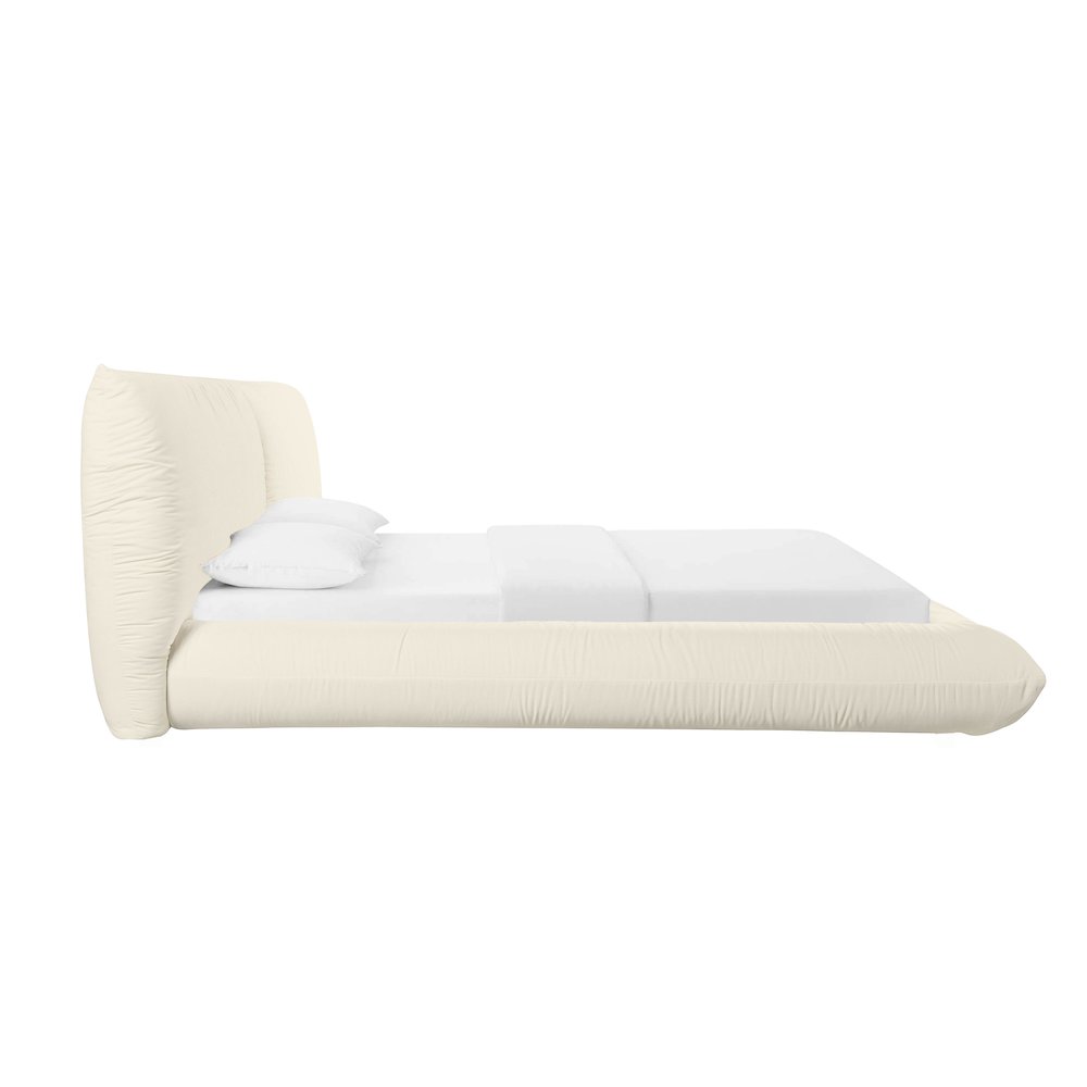 Romp Cream 100% Recycled Linen UK Super King Bed. Picture 4