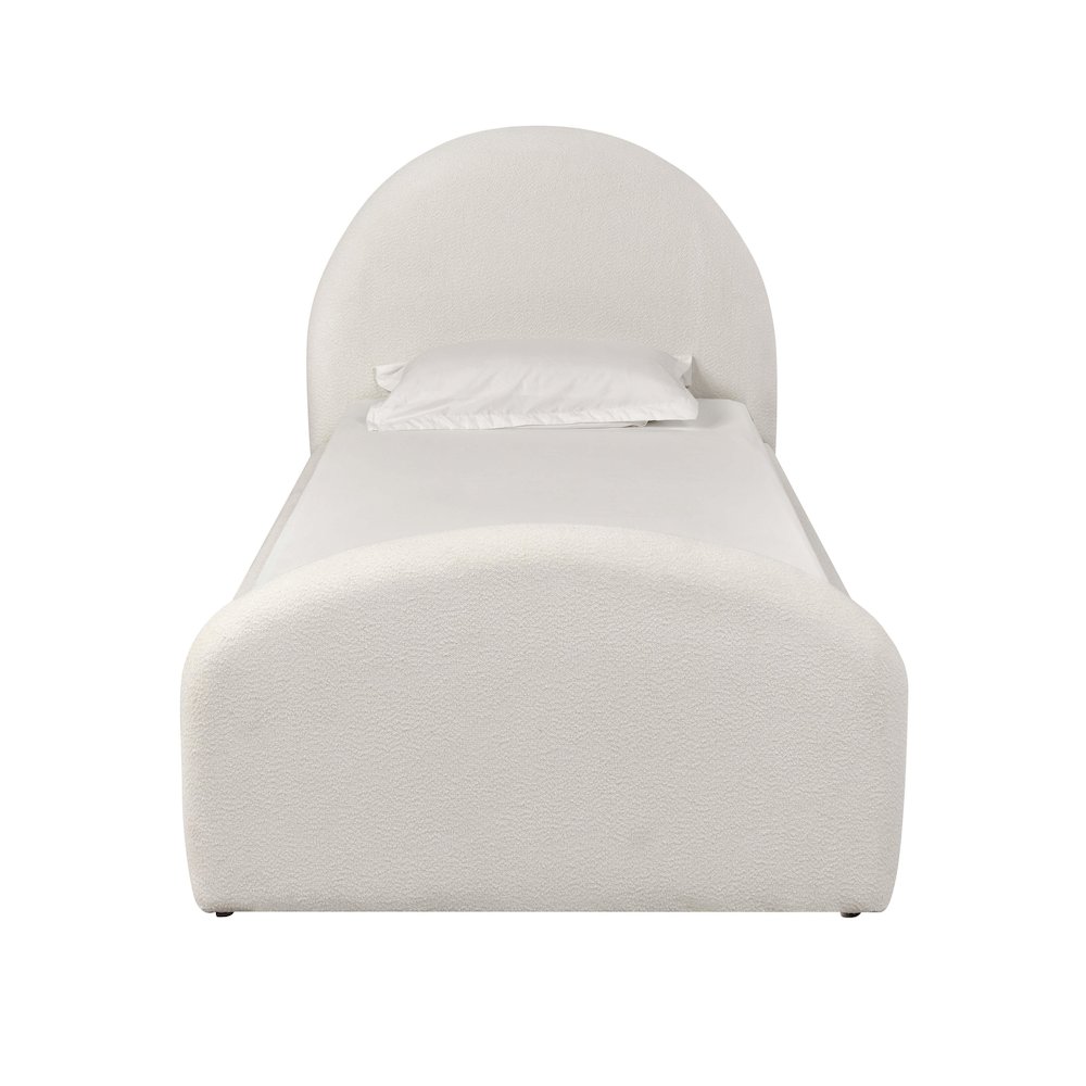 Moon Cream Boucle Twin Bed. Picture 3