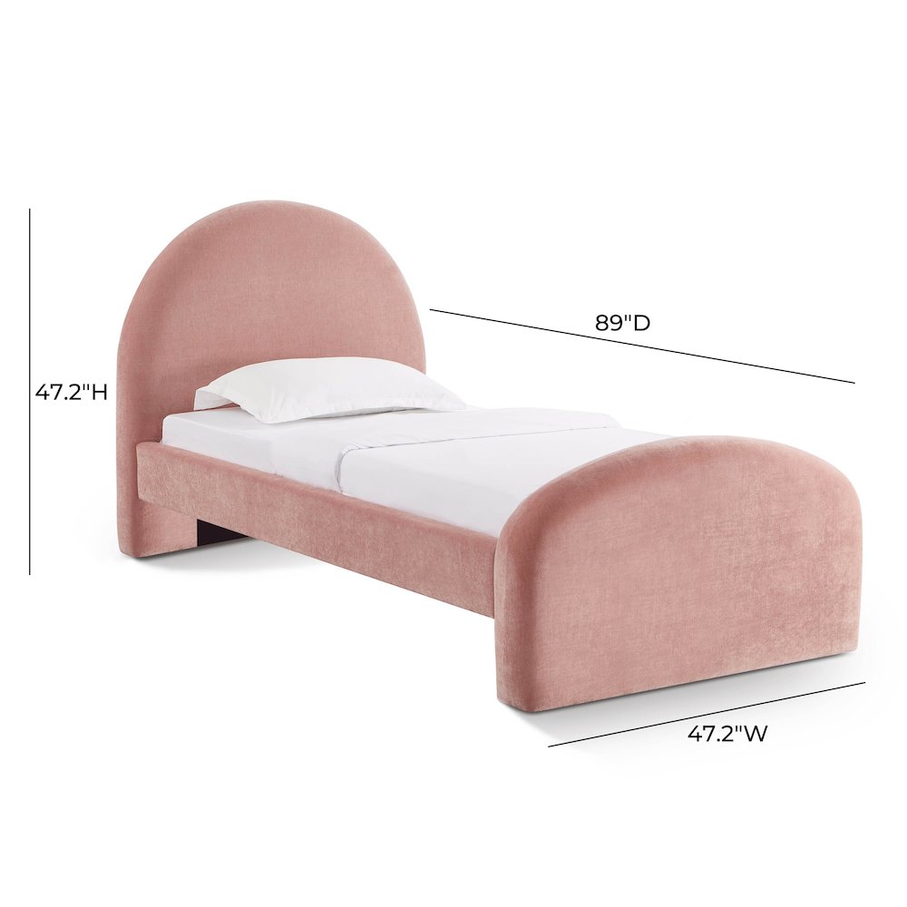 Moon Rose Upcycled Chenille Twin Bed. Picture 5