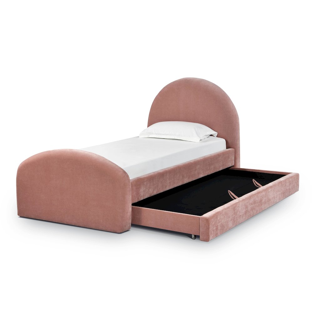 Moon Rose Upcycled Chenille Twin Trundle Bed. Picture 1