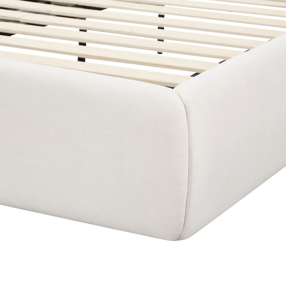 Isla Cream Upcycled Linen Queen Bed. Picture 8