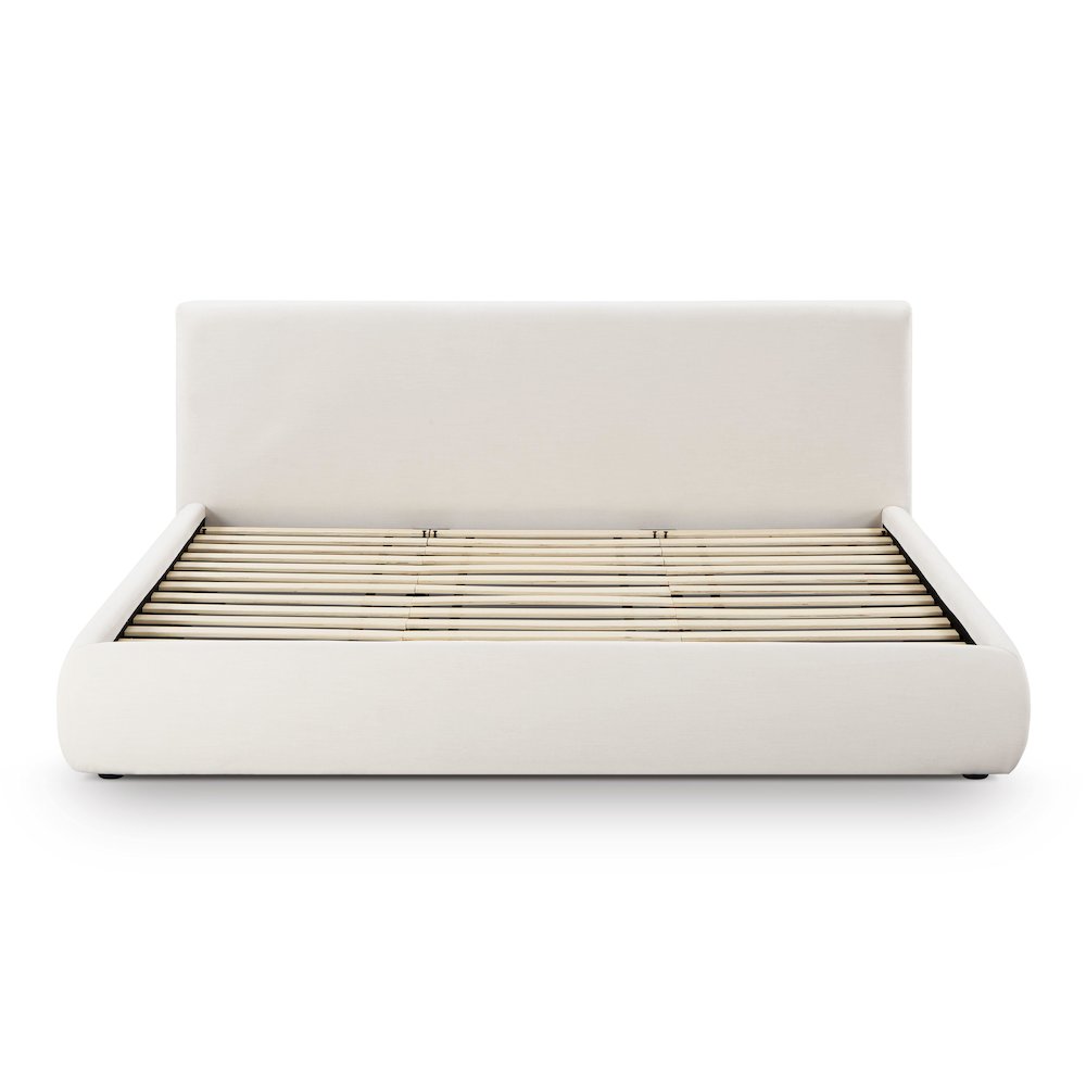 Isla Cream Upcycled Linen King Bed. Picture 6