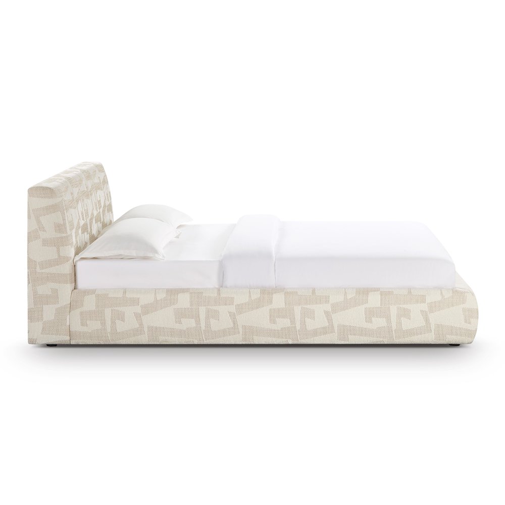 Isla Cream Jacquard Pattern Queen Bed. Picture 4