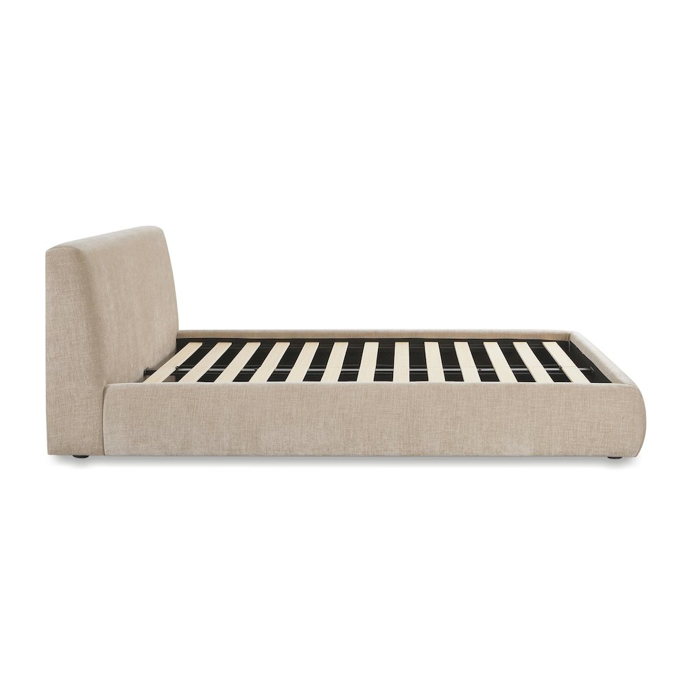 Isla Taupe Textured Velvet Queen Bed. Picture 7