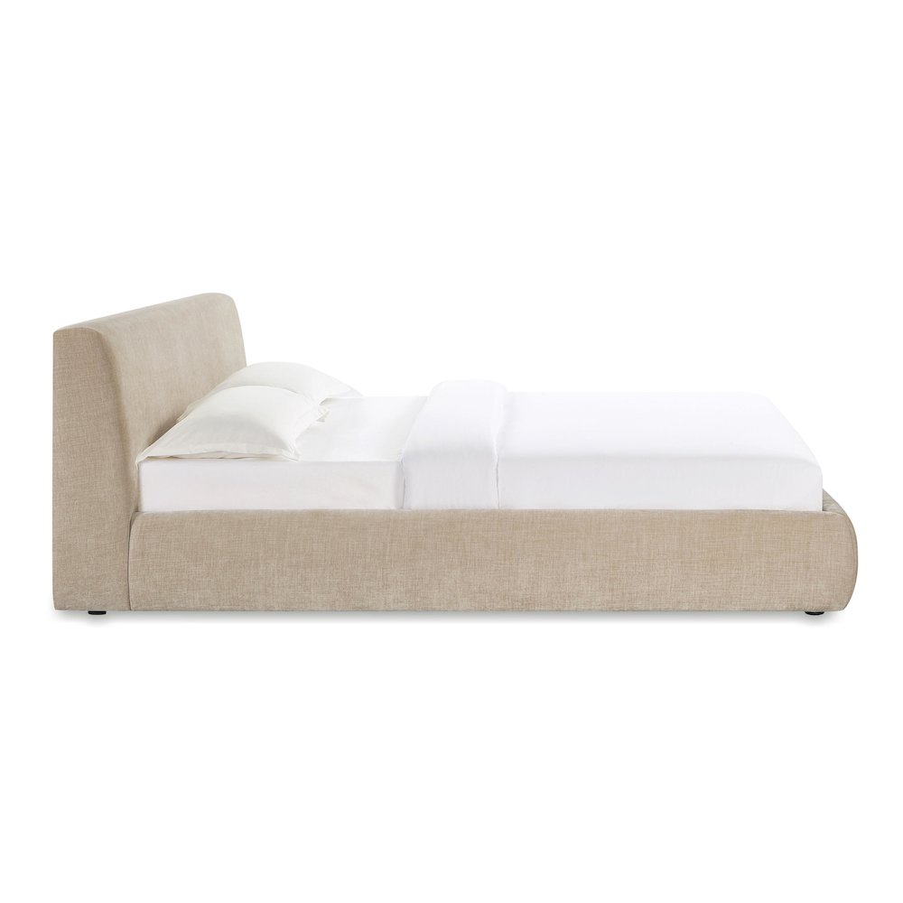 Isla Taupe Textured Velvet King Bed. Picture 4