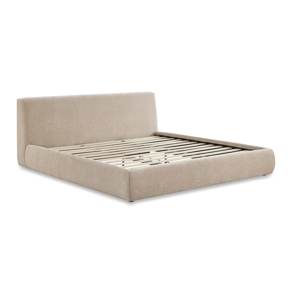 Isla Taupe Textured Velvet King Bed. Picture 5