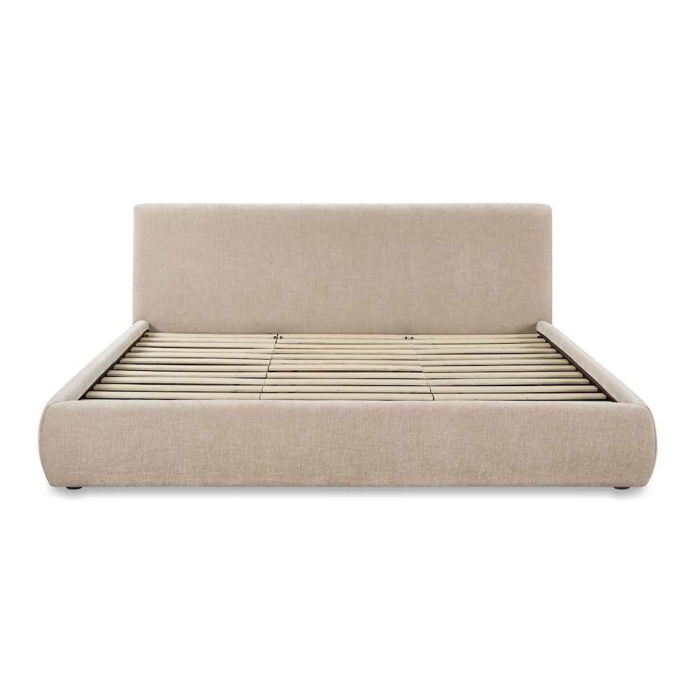 Isla Taupe Textured Velvet King Bed. Picture 6