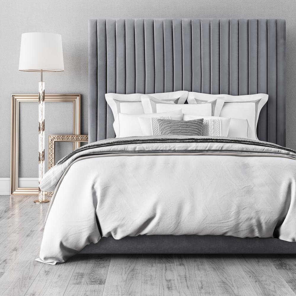 Arabelle Grey Bed in King. Picture 2