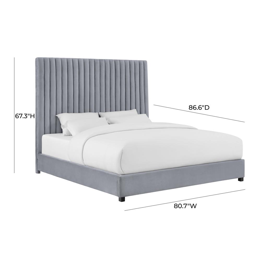 Arabelle Grey Bed in King. Picture 6