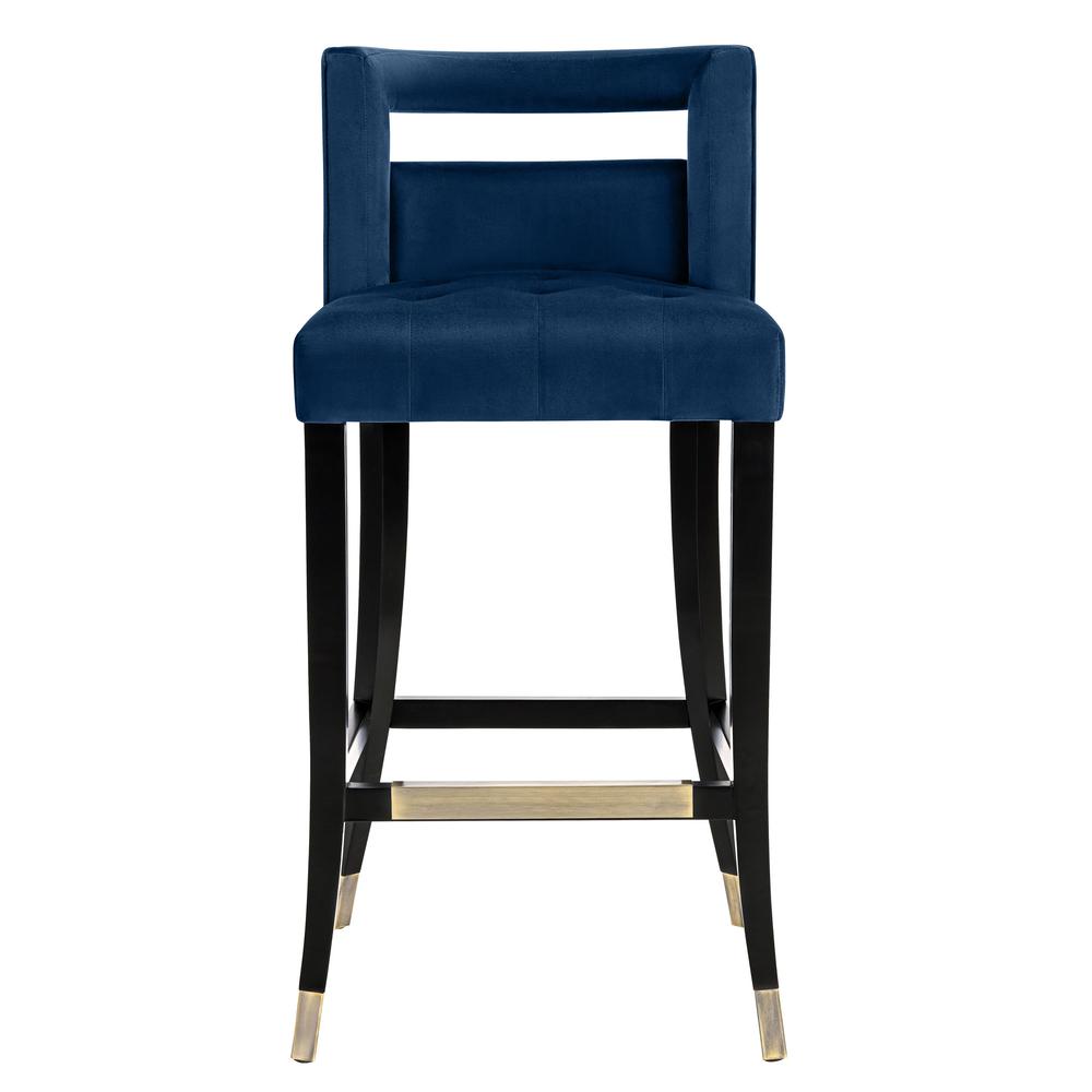 Hart Navy Velvet Counter Stool. Picture 3