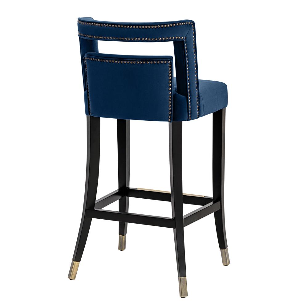 Hart Navy Velvet Counter Stool. Picture 4