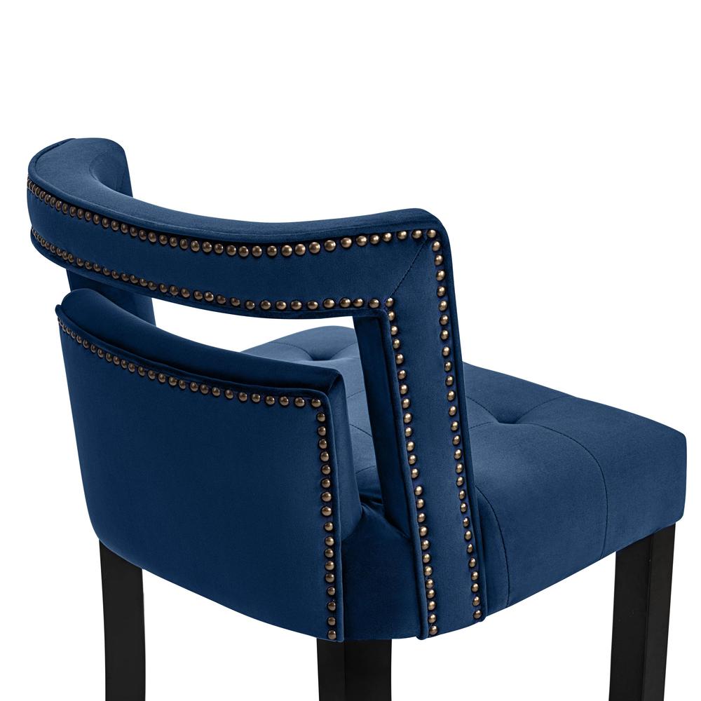 Hart Navy Velvet Counter Stool. Picture 5