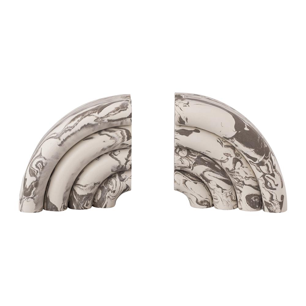 Grey Marble Bookends (Set of 2). Picture 4