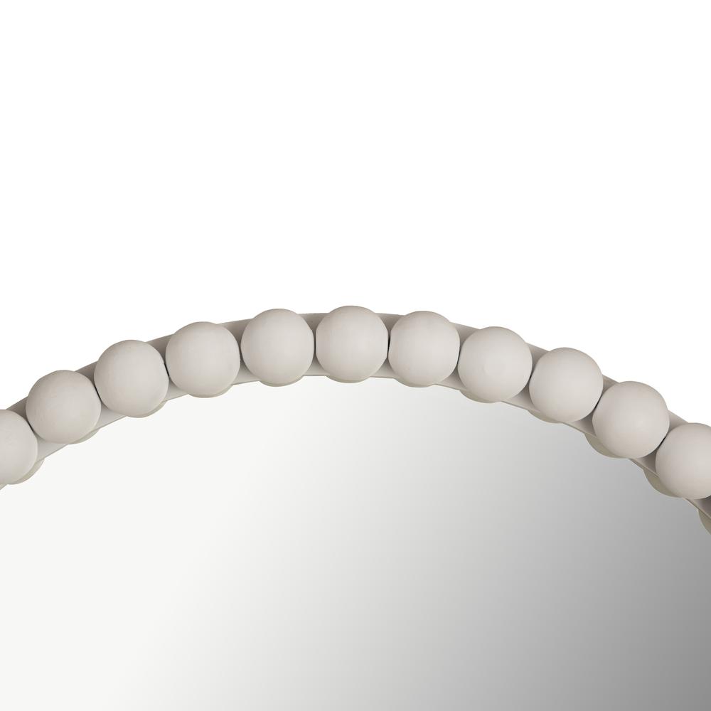 Baria White Wooden Mirror. Picture 2