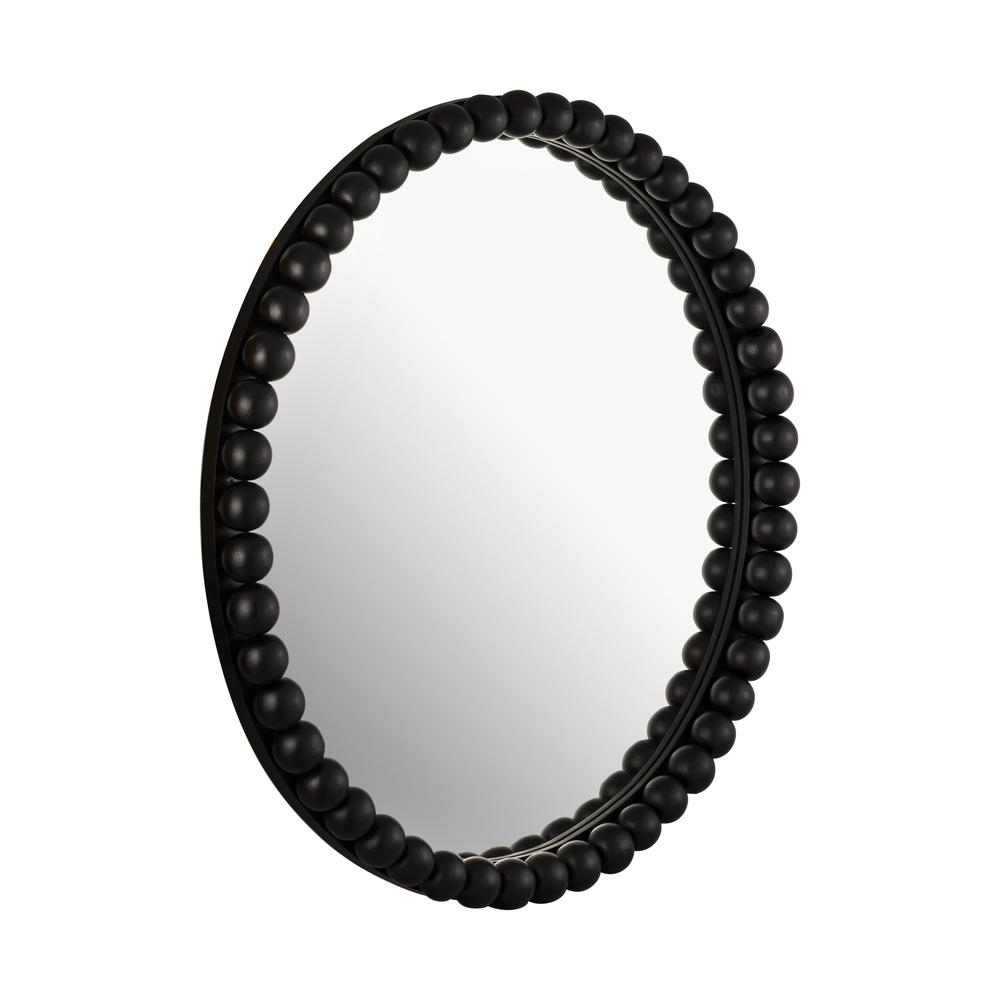 Baria Black Wooden Mirror. Picture 3