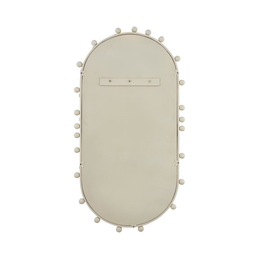 Bubbles Ivory Large Oval Wall Mirror. Picture 5