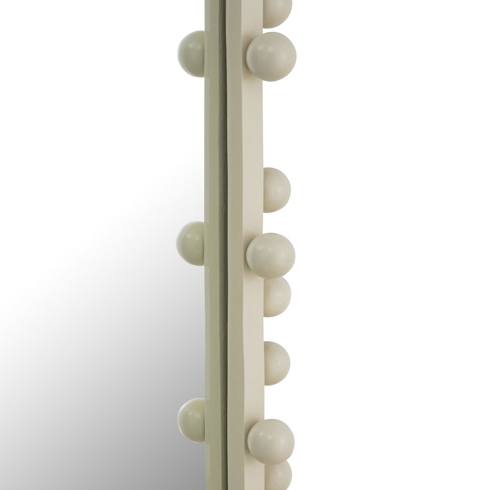 Bubbles Ivory Large Oval Wall Mirror. Picture 6