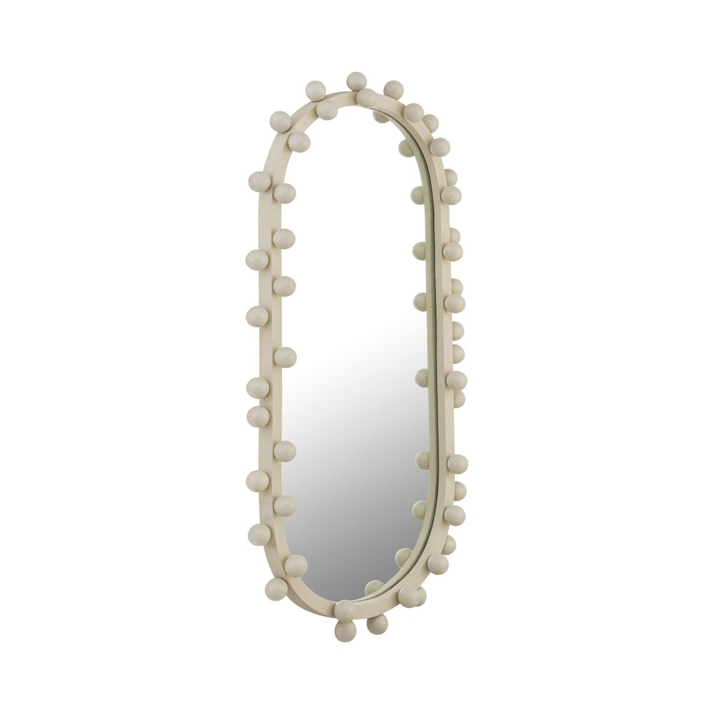 Bubbles Ivory Oval Wall Mirror. Picture 3