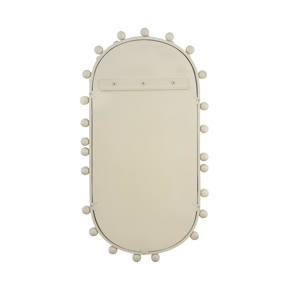 Bubbles Ivory Oval Wall Mirror. Picture 4