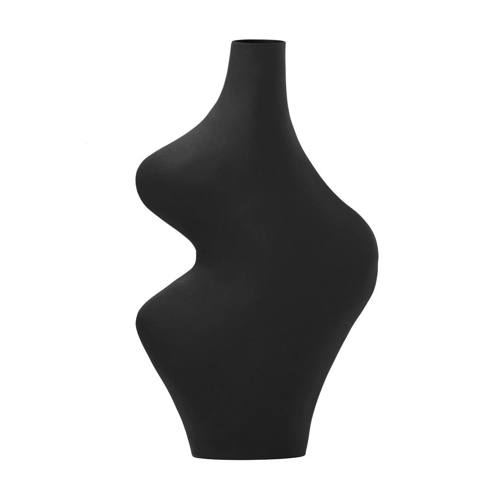 Tarri Black Steel Vase. Picture 2