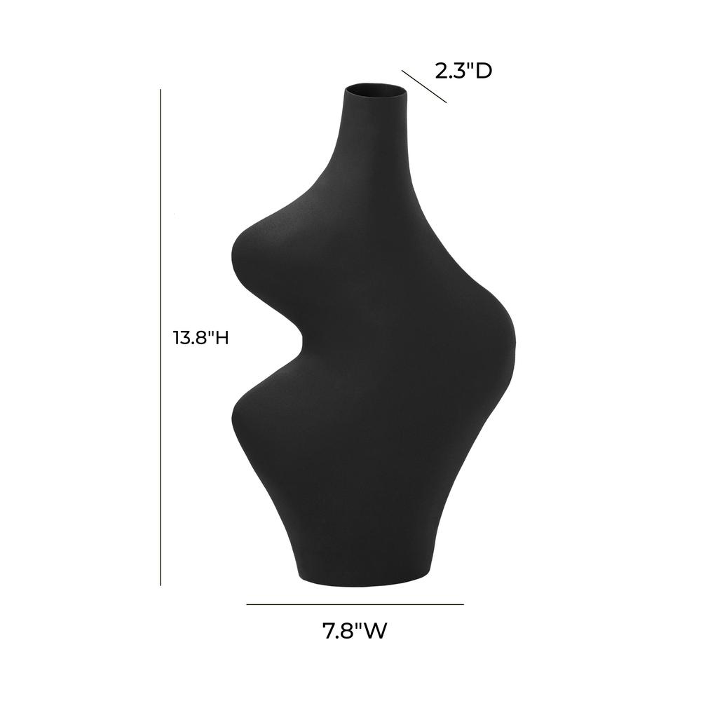Tarri Black Steel Vase. Picture 6