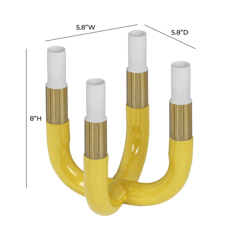 Kaonashi Mustard Yellow Candelabra. Picture 4