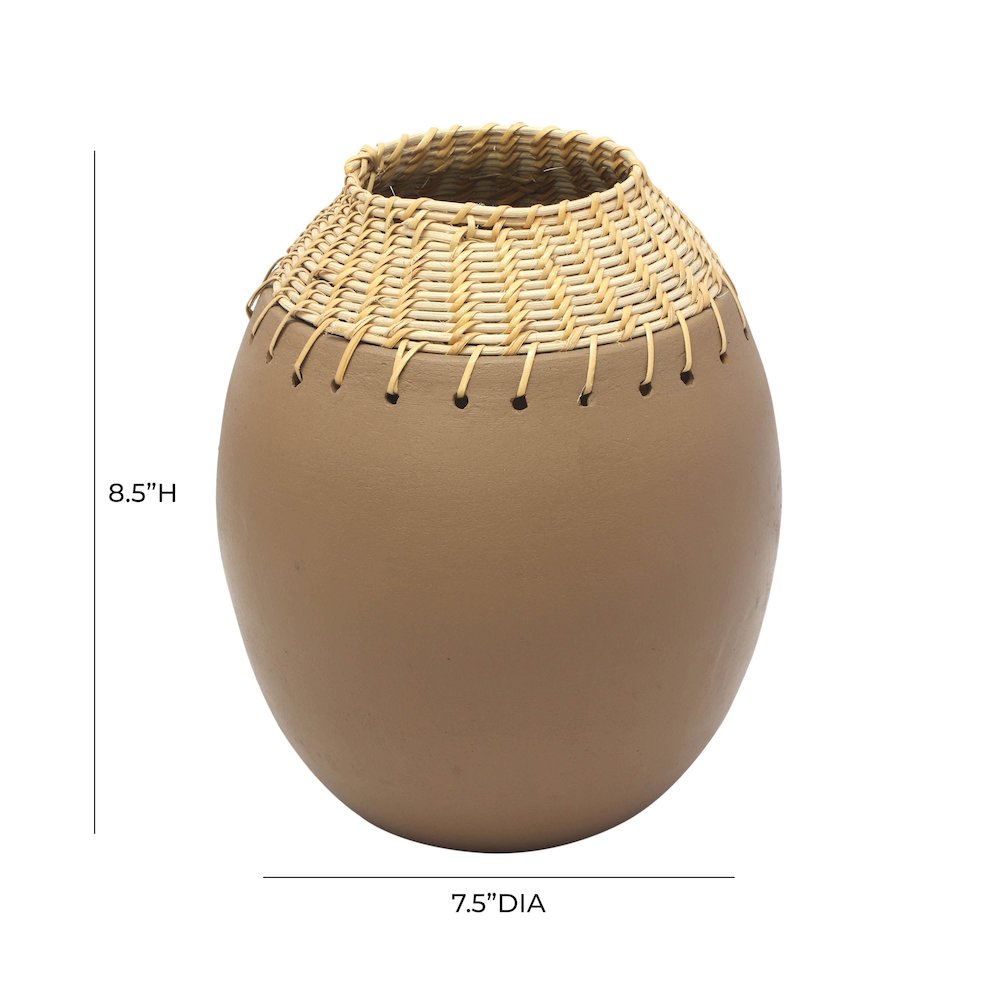 Souk Natural Terracotta Vase. Picture 6